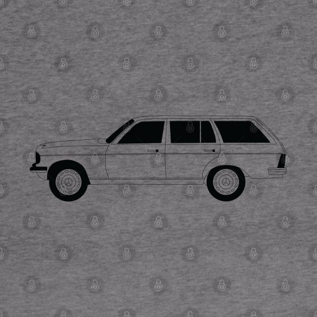 Mercedes W123 Black Outline by kindacoolbutnotreally